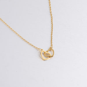 Heart-Shaped Double Love Necklace Set
