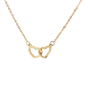 Heart-Shaped Double Love Necklace Set