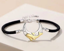 Load image into Gallery viewer, Shell Whale Moon Shape Pendant Braided Rope Couple Bracelet
