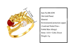 Load image into Gallery viewer, Inlaid Zirconium Men&#39;s Dragon Ring
