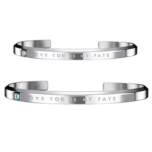 "Love You Is My Fate" Couple Bangle