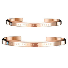 Load image into Gallery viewer, &quot;Love You Is My Fate&quot; Couple Bangle
