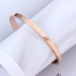 "Love You Is My Fate" Couple Bangle
