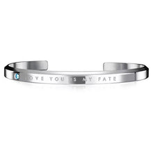 Load image into Gallery viewer, &quot;Love You Is My Fate&quot; Couple Bangle
