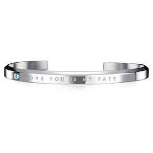 "Love You Is My Fate" Couple Bangle