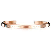 Load image into Gallery viewer, &quot;Love You Is My Fate&quot; Couple Bangle
