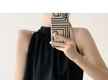 Load image into Gallery viewer, High Quality French Chiffon Shirt Halter Neck Off Shoulder Top
