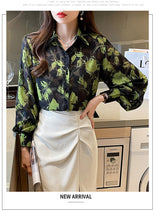 Load image into Gallery viewer, Jacquard fabric chiffon elegant commuting shirt
