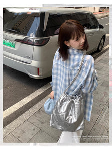Plaid Spring and Autumn Lazy Style Temperament Sunscreen Shirt Jacket