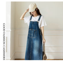 Load image into Gallery viewer, versatile denim suspender skirt
