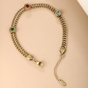 14K Gold Plated Hip-Hop Fashion Stainless Steel Bracelet