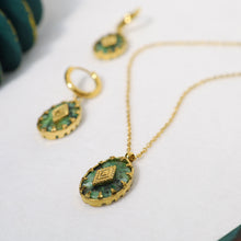 Load image into Gallery viewer, Turquoise Pendant Earrings and Necklace Set

