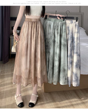 Load image into Gallery viewer, Tie-dye ink printing skirt elastic waist high waist a-line skirt umbrella skirt
