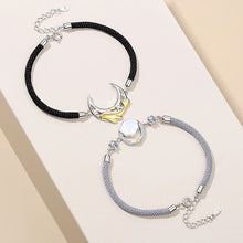 Load image into Gallery viewer, Shell Whale Moon Shape Pendant Braided Rope Couple Bracelet
