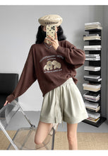 Load image into Gallery viewer, Washed leather A-line strap casual wide-leg shorts
