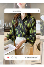 Load image into Gallery viewer, Jacquard fabric chiffon elegant commuting shirt
