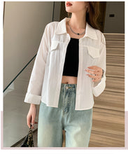 Load image into Gallery viewer, Petite Niche Vintage Versatile Loose Sun Shirt
