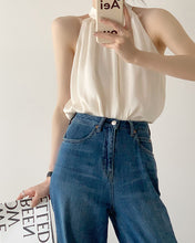 Load image into Gallery viewer, High Quality French Chiffon Shirt Halter Neck Off Shoulder Top
