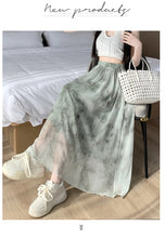 Load image into Gallery viewer, Tie-dye ink printing skirt elastic waist high waist a-line skirt umbrella skirt
