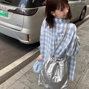 Plaid Spring and Autumn Lazy Style Temperament Sunscreen Shirt Jacket