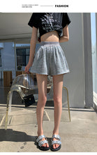 Load image into Gallery viewer, Sequined high-waist slimming loose a-line casual shorts
