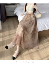 Load image into Gallery viewer, Tie-dye ink printing skirt elastic waist high waist a-line skirt umbrella skirt
