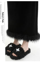 Load image into Gallery viewer, Velvet and furry autumn and winter style slit hip-hugging long skirt
