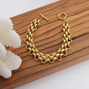 Link Chain Necklace and Bracelet Set