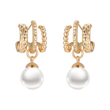 Load image into Gallery viewer, Gold Plated Pearl Earrings
