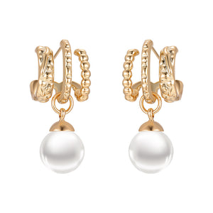 Gold Plated Pearl Earrings