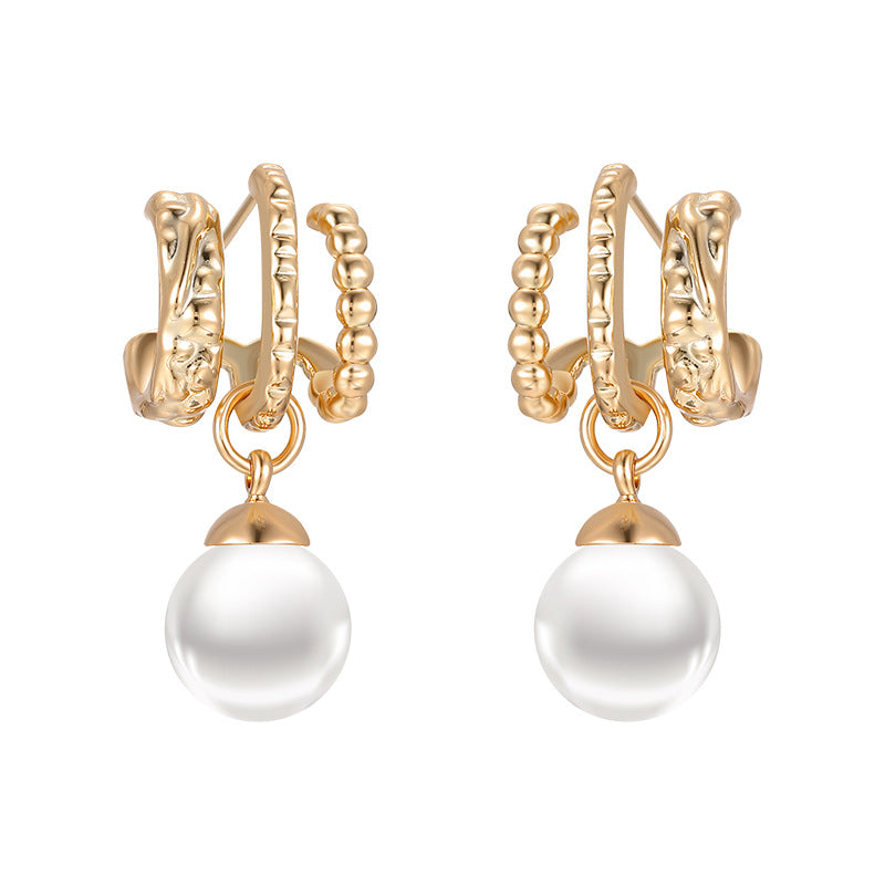 Gold Plated Pearl Earrings