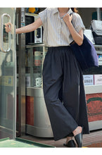 Load image into Gallery viewer, Striped short-sleeved petite design niche small flying sleeve shirt

