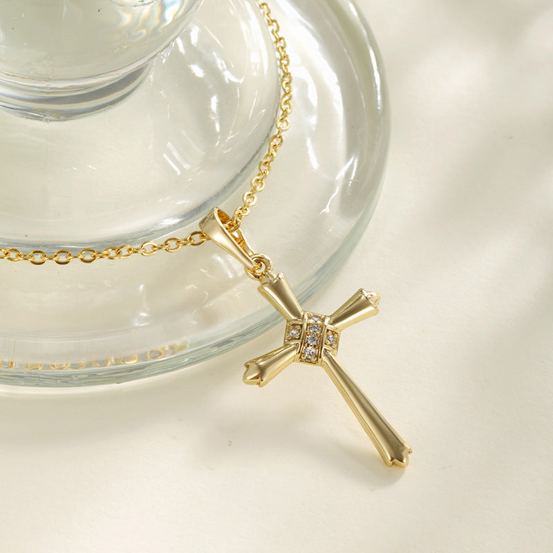 Cross-Border Simple Cross Pendant Necklace