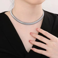 Load image into Gallery viewer, Wide Version Snake Bone Chain Necklace
