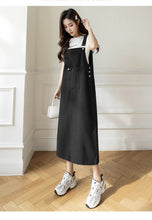 Load image into Gallery viewer, versatile denim suspender skirt
