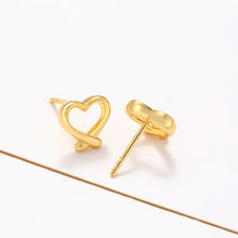 Load image into Gallery viewer, 24K Gold Glossy Heart-Shaped Earrings For Women
