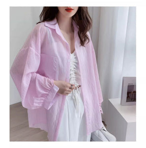 Thin versatile chiffon sun protection shirt
