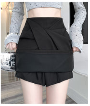 Load image into Gallery viewer, Pleated casual high-waisted hip-covering A-line skirt
