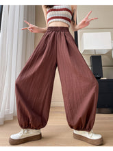 Load image into Gallery viewer, Ice silk lazy casual sunscreen leggings cotton and linen bloomers
