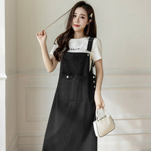Load image into Gallery viewer, versatile denim suspender skirt
