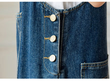 Load image into Gallery viewer, versatile denim suspender skirt
