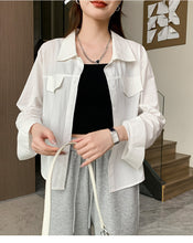 Load image into Gallery viewer, Petite Niche Vintage Versatile Loose Sun Shirt
