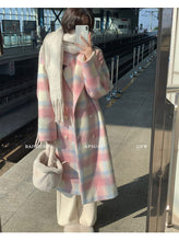 Load image into Gallery viewer, Gentle girly plaid high-end long coat
