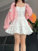 Load image into Gallery viewer, Gentle wind slimming off-shoulder ice silk v-neck sweater jacket
