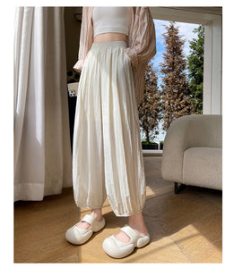 Ice silk lazy casual sunscreen leggings cotton and linen bloomers
