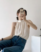 Load image into Gallery viewer, High Quality French Chiffon Shirt Halter Neck Off Shoulder Top
