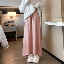 Load image into Gallery viewer, Drawstring tie slimming soft waxy knitted skirt
