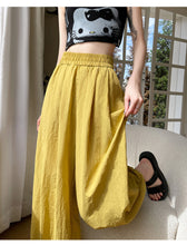 Load image into Gallery viewer, Ice silk lazy casual sunscreen leggings cotton and linen bloomers
