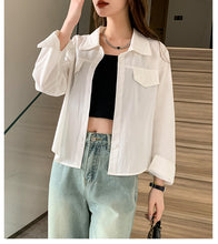 Load image into Gallery viewer, Petite Niche Vintage Versatile Loose Sun Shirt
