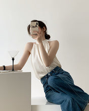 Load image into Gallery viewer, High Quality French Chiffon Shirt Halter Neck Off Shoulder Top
